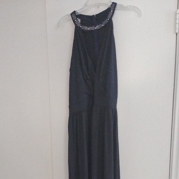 Navy Blue Evening Dress - Picture 4 of 6